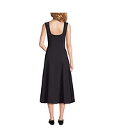 Lands' End Women's Starfish Midi Fit and Flare Dress