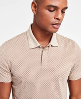 Alfani Men's Corner Regular-Fit Geo-Print Mercerized Polo Shirt, Exclusively at Macy's