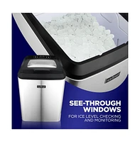 NutriChef Countertop Ice Maker Machine, 26 lbs Daily Capacity, with Ice Scoop and Basket