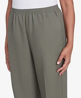 Alfred Dunner Petite Classic Full Elastic Medium Mid Rise Pant