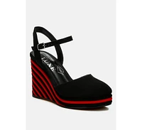 London Rag Manifest Dual Tone Wedge Sandals