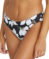 Volcom Juniors' Midnight Lily Printed Cheeky Bikini Bottoms