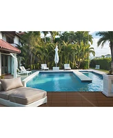 Wood Plastic Composite Deck Tiles Set of 20pcs, Composite Decking Resist Rust, Water, Weather, Indoor&Outdoor, Easy to Diy & Maintain, Ideal for Patio