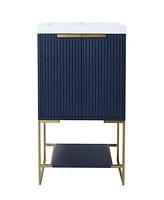 Freestanding Plywood Vanity with Soft-Close Doors and Resin Basin