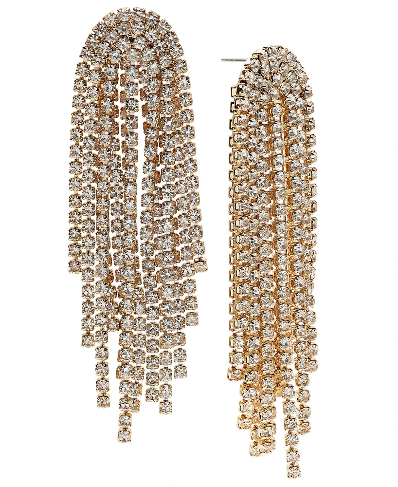 I.n.c. International Concepts Crystal Chain Chandelier Earrings, Created for Macy's