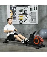 Simplie Fun Premium Water Rowing Machine: Full-Body Workout, Adjustable Resistance, Lcd Monitor, Foldable Design