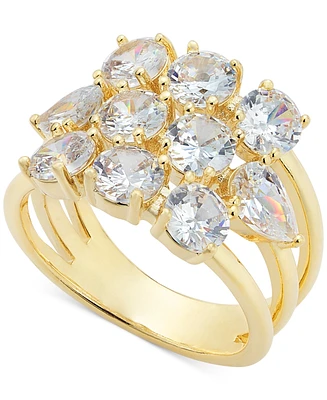 I.n.c. International Concepts Gold-Tone Crystal Triple-Row Ring, Created for Macy's