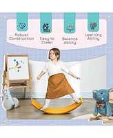 Streamdale Furniture Kids 32" Balance Board, Wobble Board for Kids / Toddlers, Curvy Rocker Board, Preschool Learning Montessori Waldorf Toy for Ages