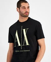 A|X Armani Exchange Men's Embroidered Metallic Icon T-Shirt