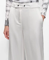 Dkny Women's Satin High-Rise Wide-Leg Pants