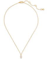 kate spade new york Signature Solitaire Pendant Necklace, 16" + 3" extender