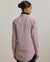 Lauren Ralph Petite Relaxed-Fit Striped Broadcloth Shirt