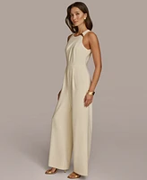 Donna Karan New York Women's Hardware-Trim Straight-Leg Jumpsuit