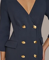 Donna Karan Women's 3/4-Sleeve Double-Breasted Blazer Dress