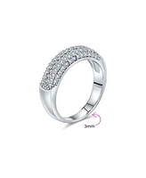 Bling Jewelry Pink Cubic Zirconia Band Ring .925 Sterling Silver