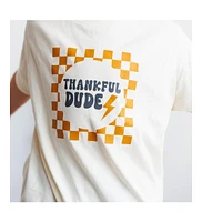 Sweet Wink Toddler Boys Thankful Dude Checker Thanksgiving Short Sleeve T-Shirt