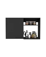 Depot E-shop Salento 2 Stackable Wall-Mounted Storage Cabinet with Side Shelf