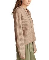 Lucky Brand Women's Ribbed Knit Hooded Sweater