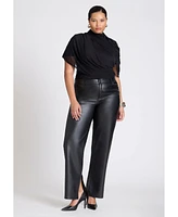 Eloquii Plus Sheer Wrap Drape Blouse