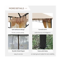 Slickblue 10ft x 10ft Outdoor Patio Gazebo Canopy Tent Beige-as (Swiship-Ship)(Prohibited by WalMart)