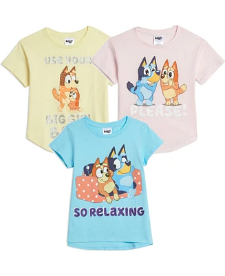 Bluey Toddler Girls Pack T-Shirts