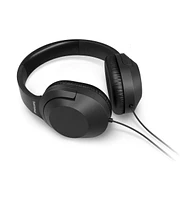 Philips Over-Ear Headphones Wired with 3.5mm Jack,Balanced Sound, Comfortable Design, Foldable for Portability, Black