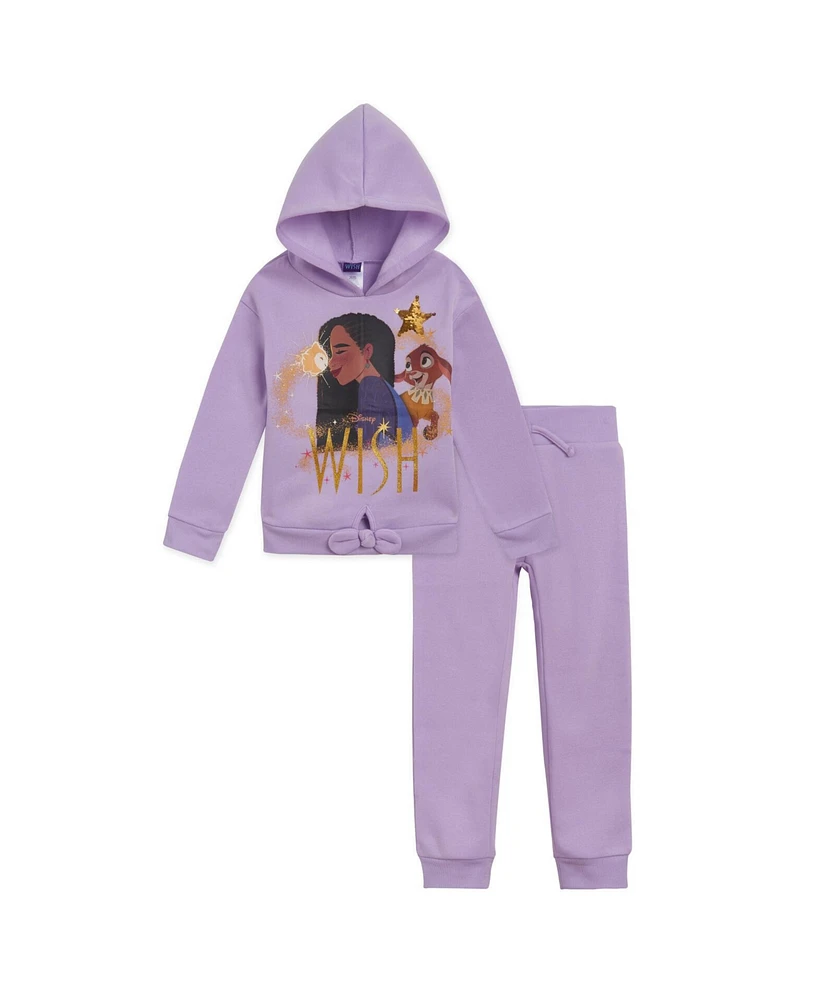 Disney Girls Wish Fleece Pullover Hoodie and Jogger Pants Set