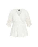 City Chic Women's Christa Lace Top