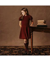 Hope & Henry Toddler Girls Double Flutter Sleeve Sweater Dress