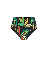 City Chic Plus Maui Print Hi Waist Bikini Brief