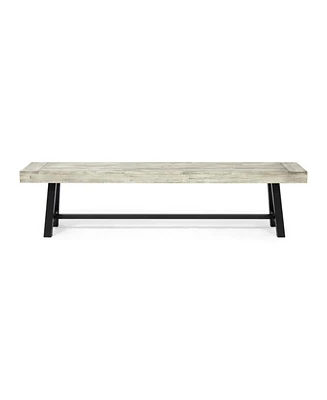 Streamdale Furniture Carlisle Acacia Wood Outdoor Dining Bench: Durable And Stylish For Summer Gatherings