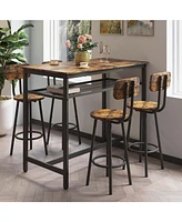Streamdale Furniture 5-Piece Kitchen Counter Height Table Set, Bar Table with 4 Chairs