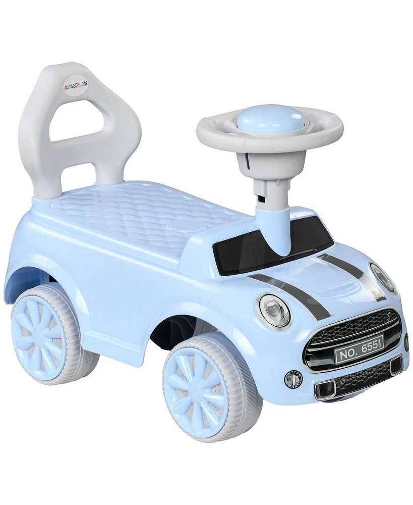 Streamdale Furniture Toddler Ride on Toy, Foot to Floor Sliding Car with Horn, Working Steering Wheel & No Tip Anti-Over