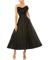 Mac Duggal Women's Strapless Ballgown with Bow Detail