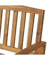 Durable Acacia Wood Bench For Outdoor Comfort And Style