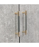 Distinctive Features of Four-Door Sideboard with Metal and Cross-Leg Design, Suitable for Living Rooms