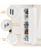 Storage Cabinet with Two Doors for Bathroom, Office, Adjustable Shelf, Mdf