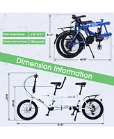 Simplie Fun Tandem bike, 20inch wheels, 2-seater, shimano 7 speed, foldable tandem adult beach cruiser