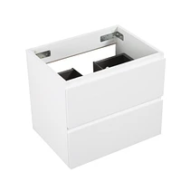 Wall mount bathroom vanity Without basin, white color, with two drawer, Pre-assembled