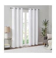 Streamdale Furniture Basketweave Room Darkening Curtain Panel Pair(2 Pcs Window Panels)