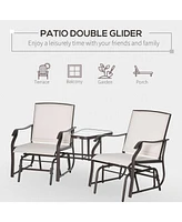 Streamdale Furniture Outdoor Glider Chairs with Coffee Table, Patio 2