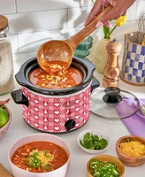 Bella Red Knit Printed 1.5-Quart Slow Cooker