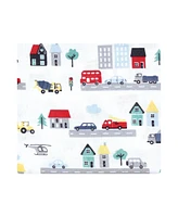 Hudson Baby Boys Cotton Flannel Receiving Blankets, City Life, One Size