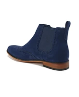 Gino Vitale Men's Slip On Wing Tip Chelsea Boots