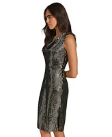 Calvin Klein Women's Embellished Velvet Shift Dress