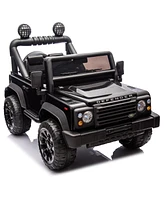 Simplie Fun Licensed 2015 Land Rover Defender 90,24V Kids Ride On Xxl Car W/Parents Control,2wd, Four