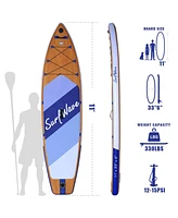 Inflatable Stand Up Paddle Board 11'x34" x6" With Accessories