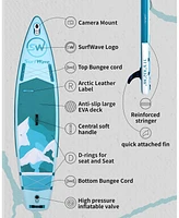 Streamdale Furniture Inflatable Stand Up Paddle Board 11'x34" x6" With Accessories