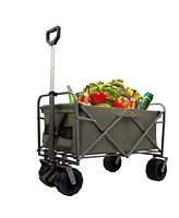 Streamdale Furniture Outdoor Garden Park Utility kids wagon portable beach trolley cart camping foldable with big wheels folding wagon