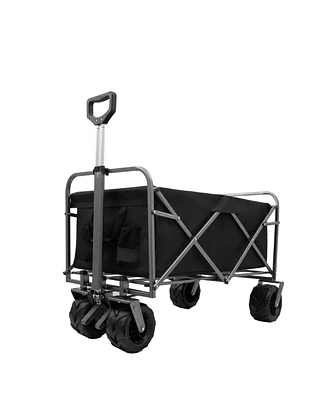 Streamdale Furniture Outdoor Garden Park Utility kids wagon portable beach trolley cart camping foldable with big wheels folding wagon